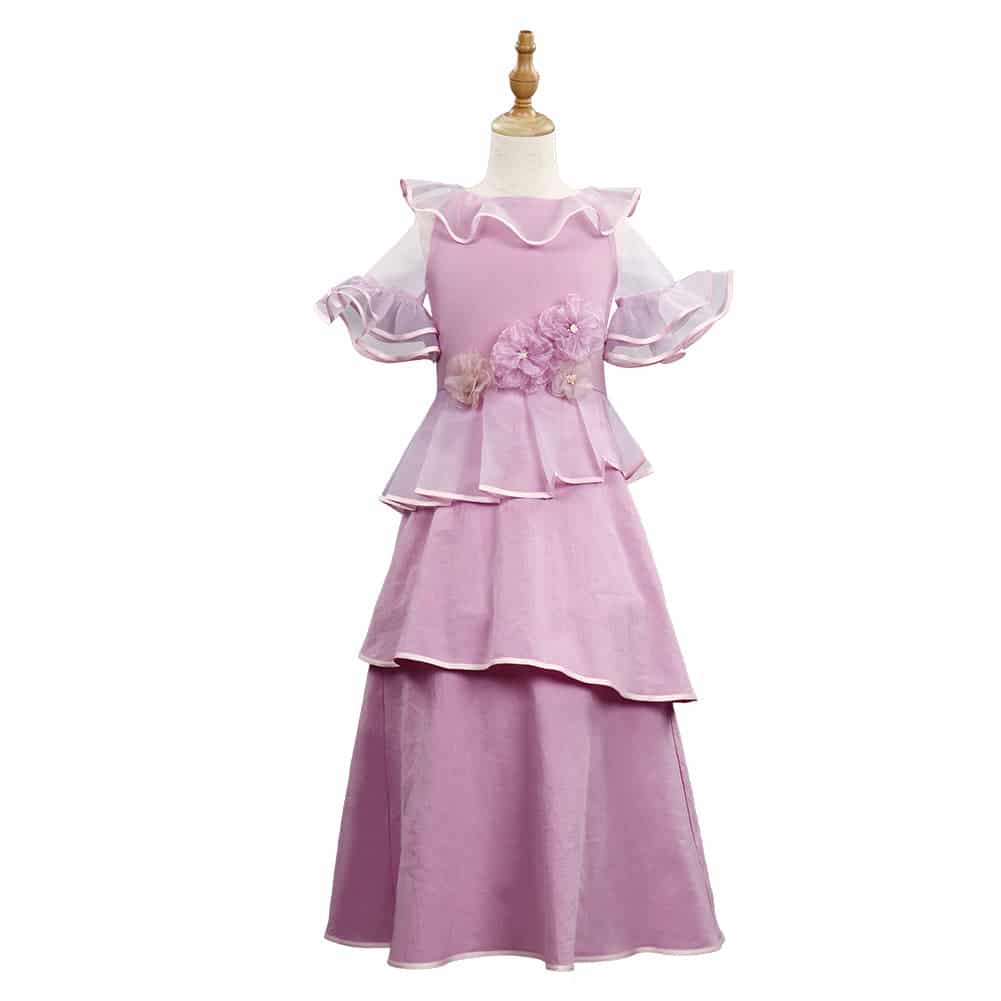 Girls Encanto Isabela Dress Pink Tiered Candy Dress