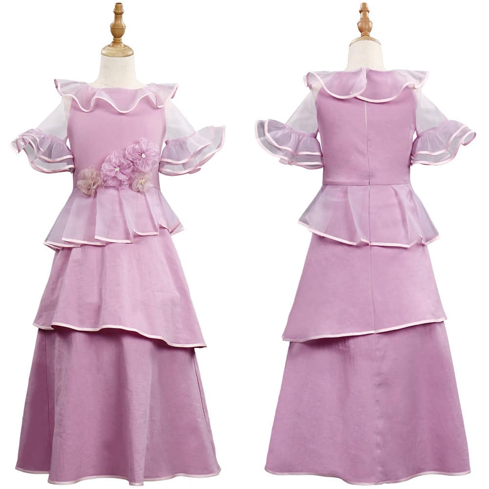Girls Encanto Isabela Dress Pink Tiered Candy Dress