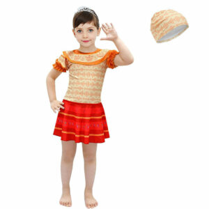 Kids Dolores Encanto Costume Swimsuit with Hat