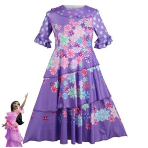 Encanto Isabela Dress Purple Tiered Floral Dress