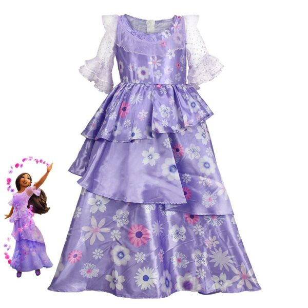 Isabela Encanto Dress Purple Floral Tiered Play Dress