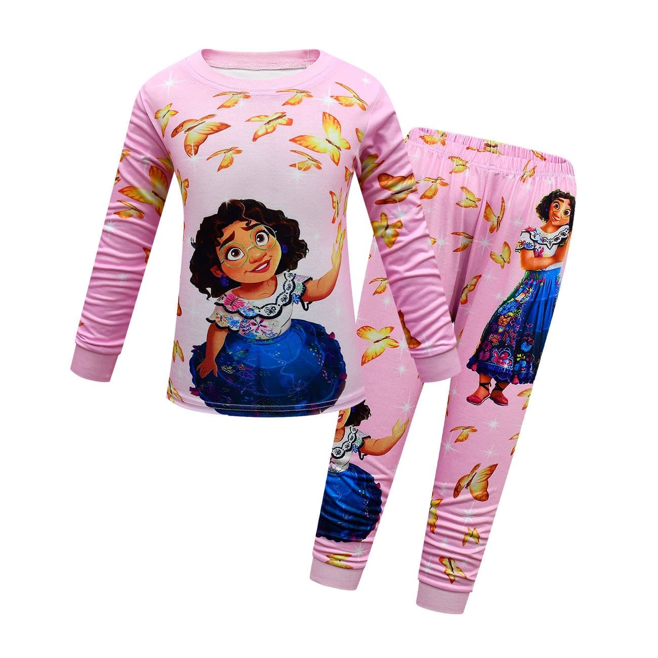 Encanto Pajama Kids Long Sleeve Two Pieces Pajama - Pink