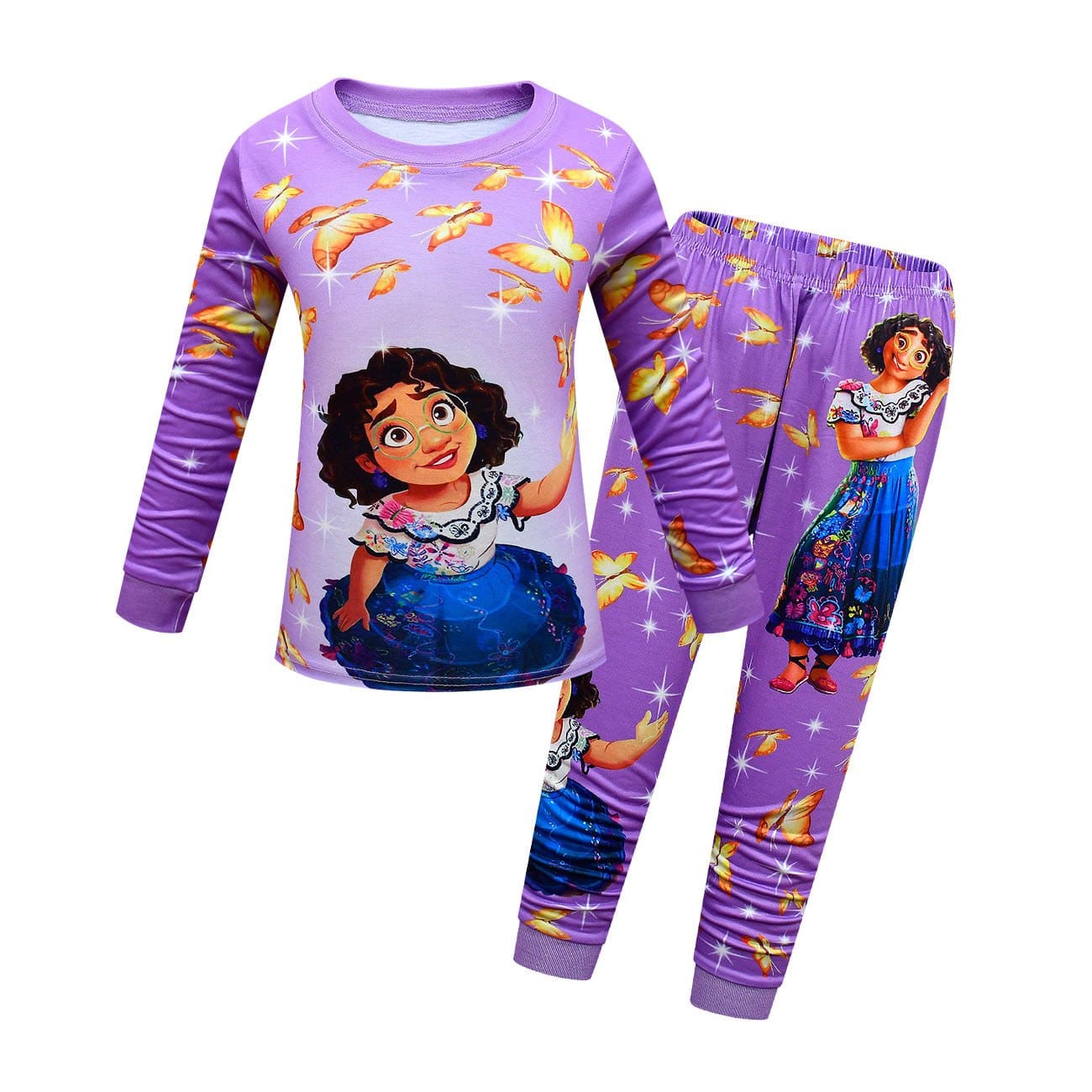 Encanto Pajama Kids Long Sleeve Two Pieces Pajama - Purple