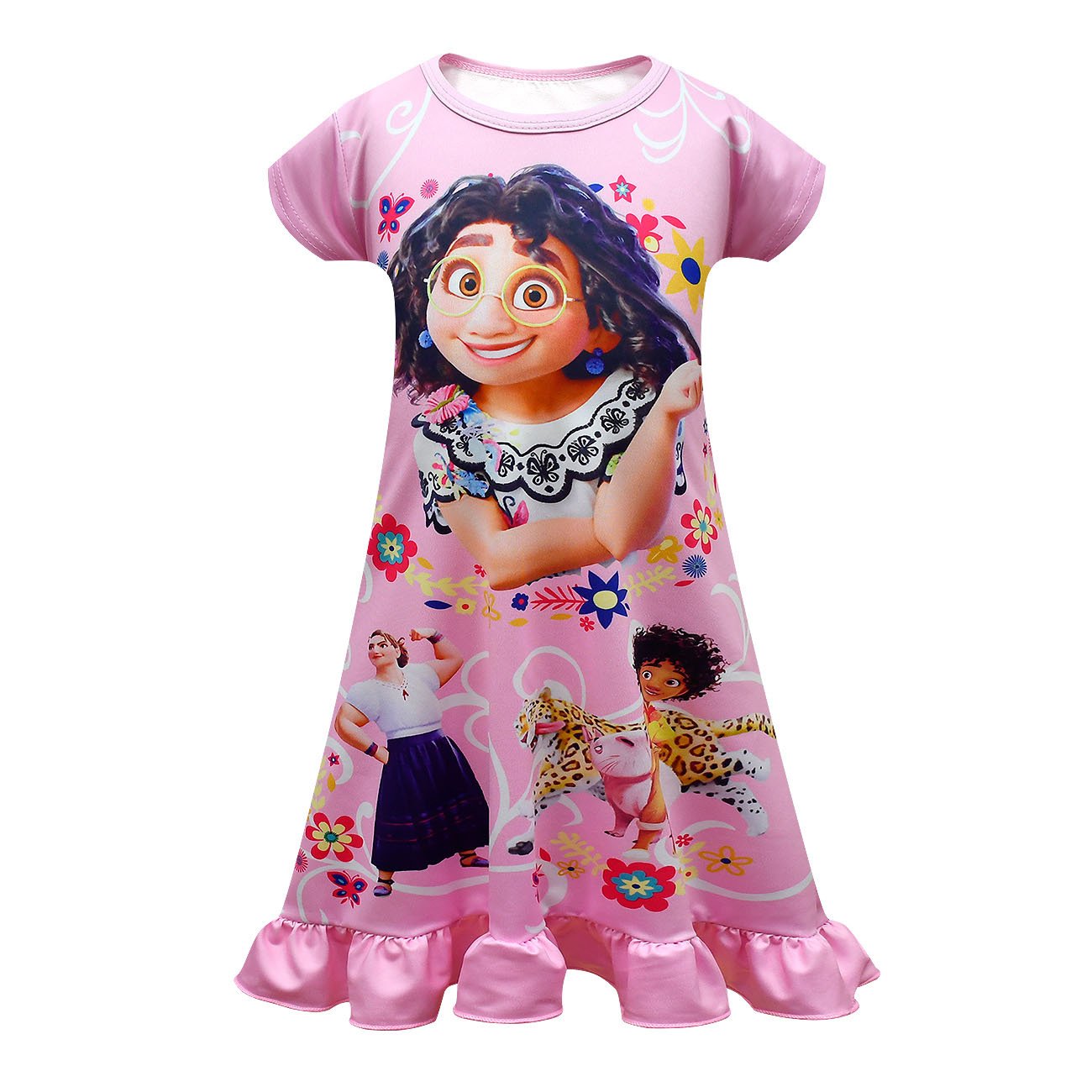 Encanto Pajama Mirabel Madrigal Short Sleeve Nightgown - Pink