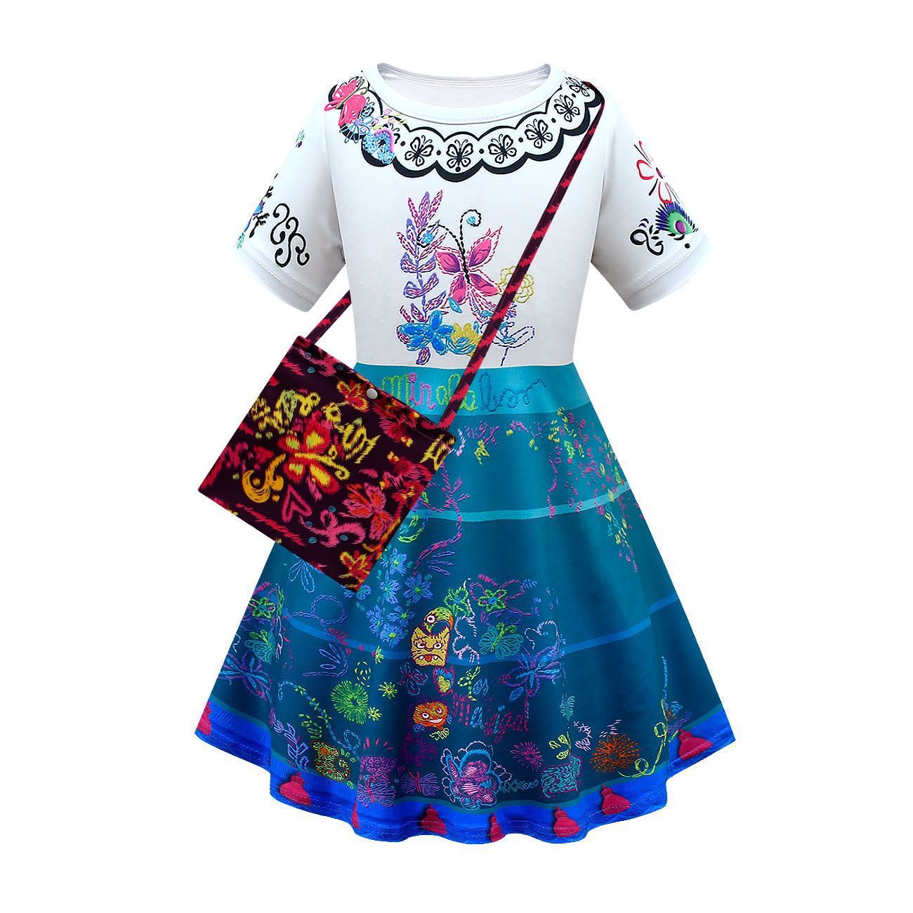 Girls Encanto Mirabel Dress Full Set with Bag