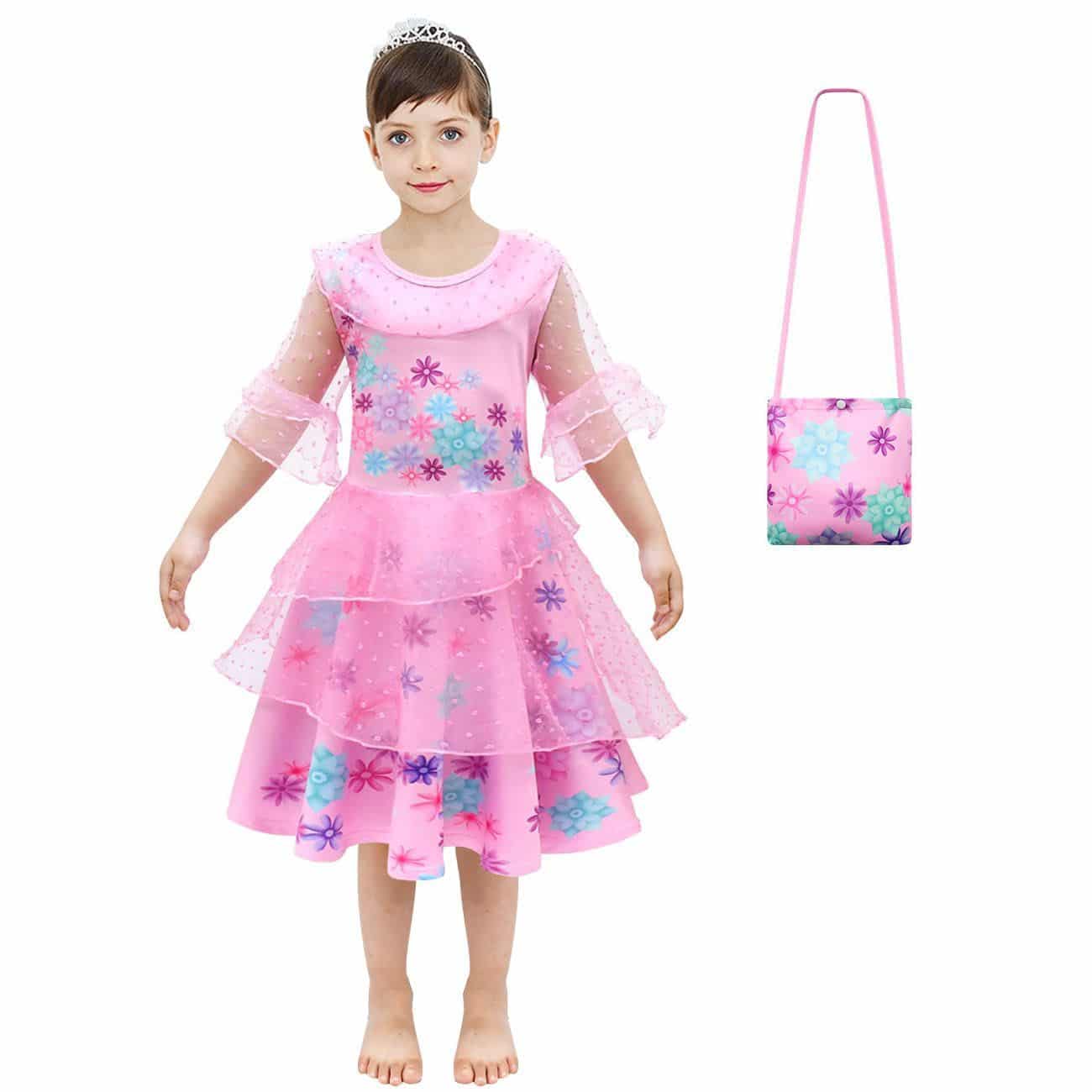 Isabela Encanto Dress Princess Play Dress with Bag - Pink