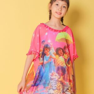 Girls Encanto Clothes Chiffon Beach Coverup with Pompom Tassel