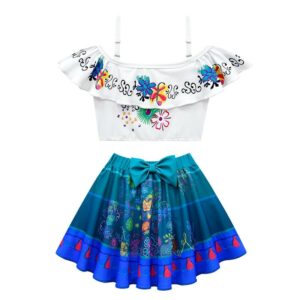 Girls Encanto Mirabel Dress Off Shoulder Two-Piece Swimdress