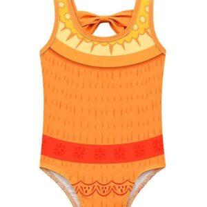 Girls Pepa Encanto Costume One Piece Swimsuit with Bow