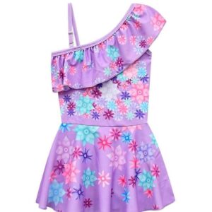 Isabela Encanto Dress Toddler Purple One Shoulder Swimsuit