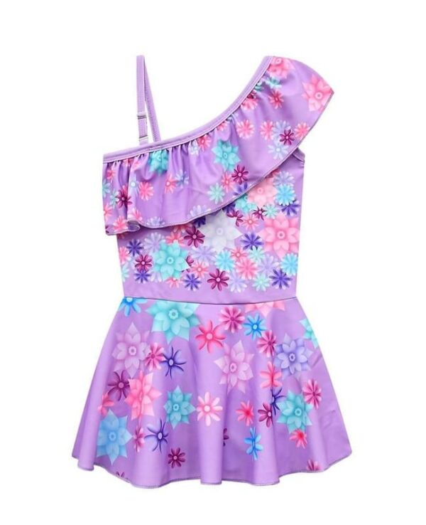 Isabela Encanto Dress Toddler Purple One Shoulder Swimsuit