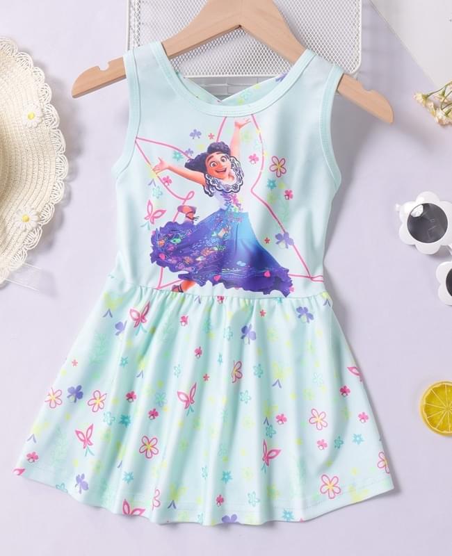 Toddler Girls Encanto Mirabel Dress Mint Tank Dress